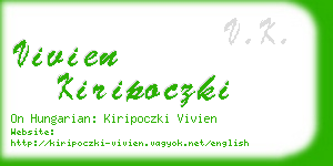 vivien kiripoczki business card